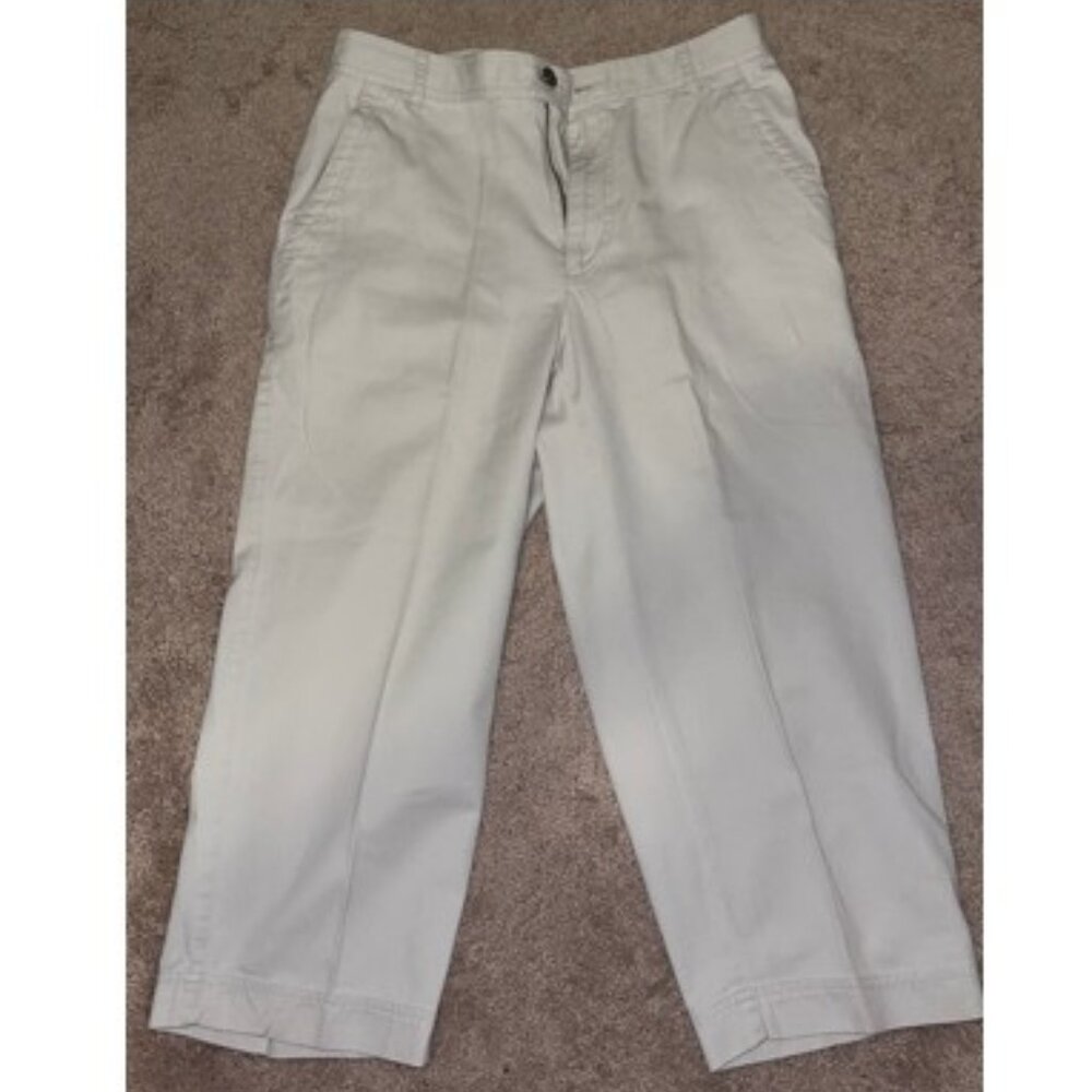 Liz Claiborne Petite Cosette Jeans Women 30x21 Size 12P Beige Denim Wide Leg